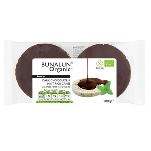 Bunalun Organic Dark Chocolate Rice Cakes 100g