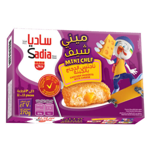 ساديا ناجتس الدجاج بالبقسماط مع الجبنة