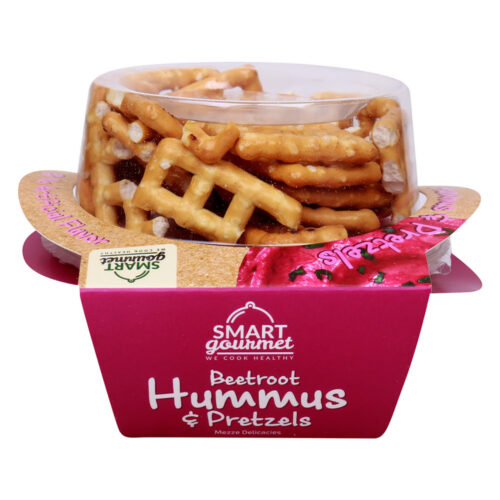 Smart Gourmet Beetroot Hummus And Pretzels 140g