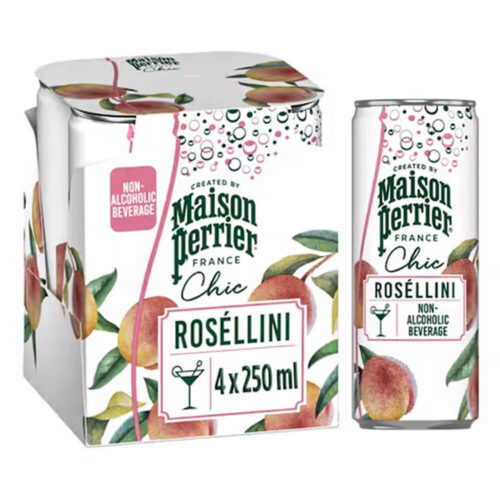 Maison Perrier Chic Rosellini Non-Alcoholic Flavoured Sparkling Drink Slim Can