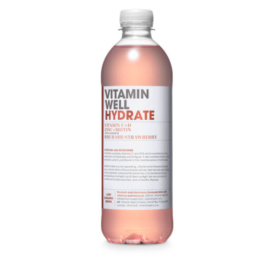 Vitamin Well Hydrate Rhubarb And Strawberry Drink