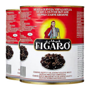 Figaro Sliced Black Olives Tin Spain 2x8kg