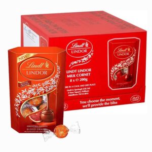 ليندت ليندور كورنيت شوكولاتة الحليب بالبرتقال الأحمر