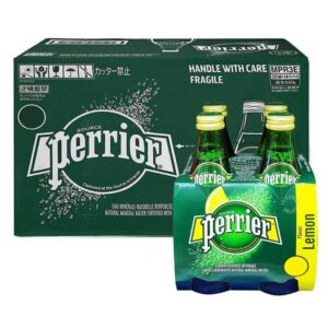 Perrier Natural Sparkling Water Lemon Glass 6x4x200ml