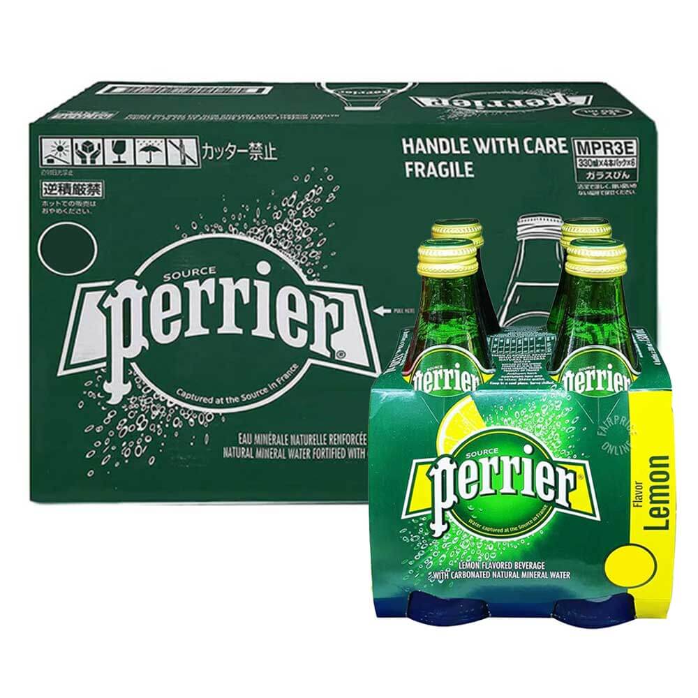 Perrier Natural Sparkling Water Lemon Glass 6x4x200ml