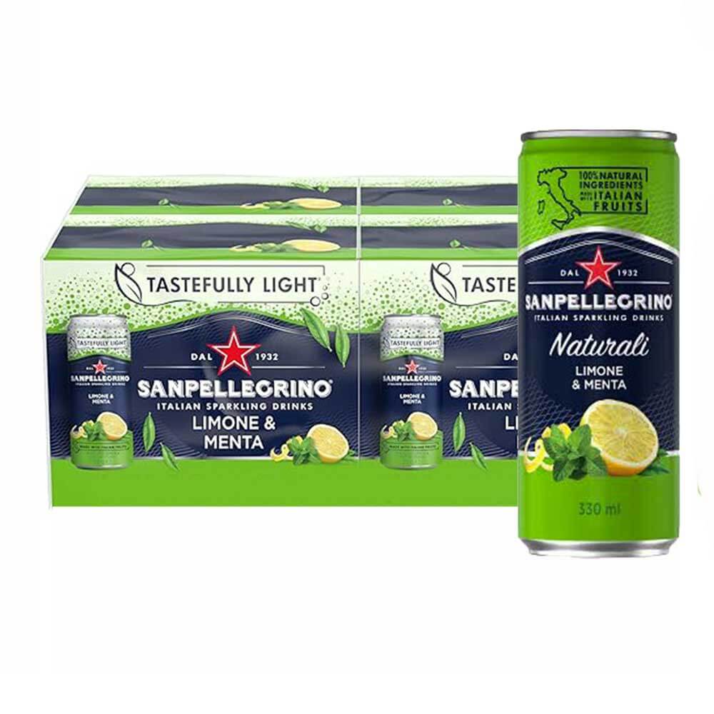 San Pellegrino Limone E Menta Can 24x330ml