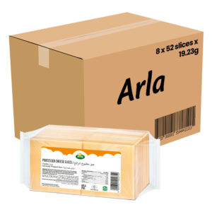 Arla-Cheddar-Sliced-Cheese Wrapped 8 x 52 slices x19.23g scaled