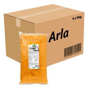 Arla Shredded Cheddar Red 6 x 2kg scaled