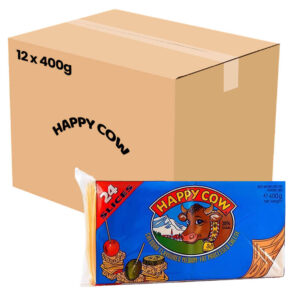 Happy Cow Cheddar Slice Cheese 12x400g