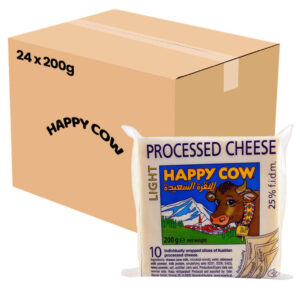 Happy Cow Light Slice Cheese 24x200g