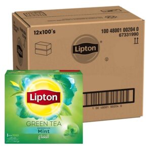 Lipton Green Tea Mint 100 Tea Bags 12x100s