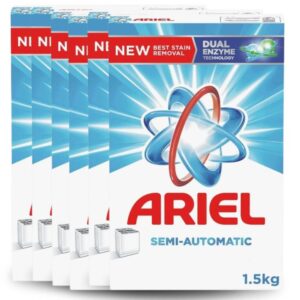 Ariel Semi Automatic Laundry Detergent Powder Original Scent Blue 6x15g
