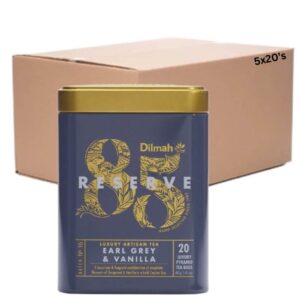 Dilmah 85 Reserve Tin Caddy Earl Grey & Vanilla Leaf Teabag 5x20s