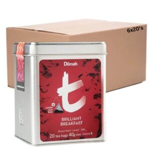 Dilmah T-Series Tin Caddy Brilliant Breakfast Black Tea Leaf Teabag 6x20s