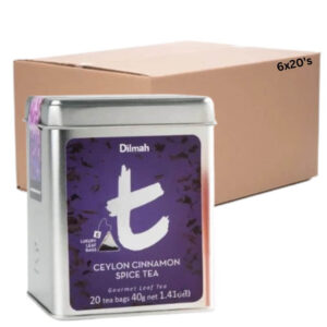 Dilmah T-Series Tin Caddy Ceylon Cinnamon Spice Chai Leaf Teabag 6x20s