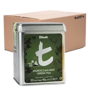 Dilmah T-Series Tin Caddy Moroccan Mint Green Tea Leaf Teabag 6x20s