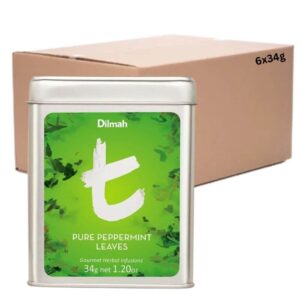 T-Series Tin Caddy Pure Peppermint tea Leaves Dilmah 6x34g