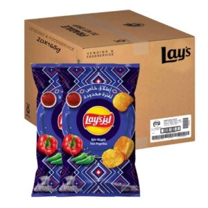 Lays Hot Paprika Flavor Potato Chips 20x165g