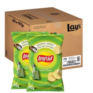 Lays Potato Chips Salt Vinegar 16x110g