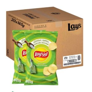 Lays Salt and Vinegar Potato Chips 20x165g