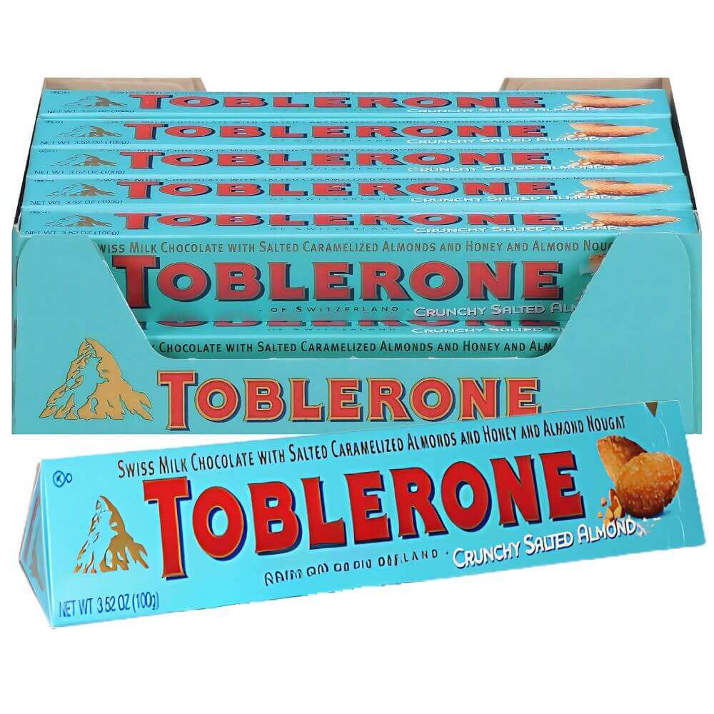 Toblerone Swiss Crunchy Almond Chocolate Bar 4x20x100g