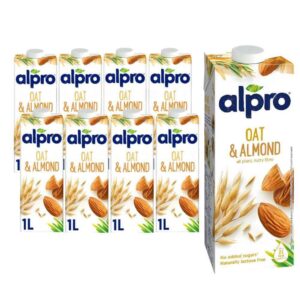 Alpro Oat and Almond Milk 8x1Ltr