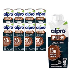 Alpro Plant Protein Chocolate Soya Drink 8x1L