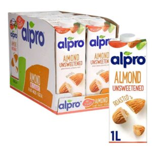 Alpro Roasted Almond Milk Unsweetened 8x1Ltr