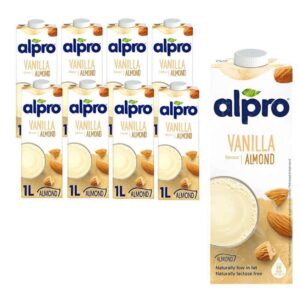 Alpro Vanilla Almond Milk Flavour 8x1Ltr