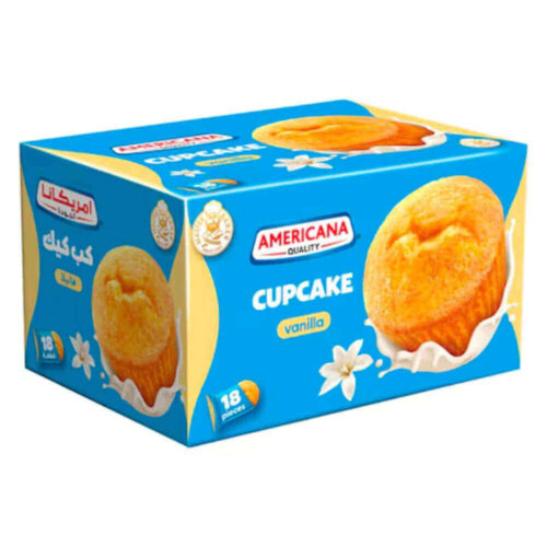 Americana Vanilla Filled Cupcake (Saudi Arabia) 25g Pack of 18