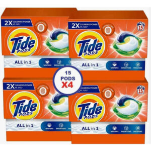 Tide Wow All in 1 Pods Original Scent Capsules 4x15