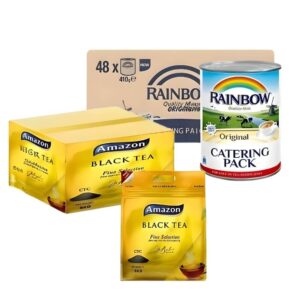 1 Rainbow Catering Cartoon + 1 Amazon Black Loose Tea Cartoon