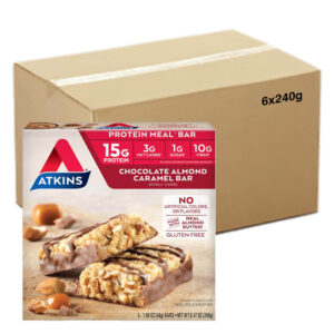 بار بروتين بالكراميل واللوز والشوكولاتة