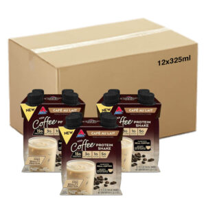 Atkins Iced Coffee Protein Shake Cafe Au Lait 12x325ml