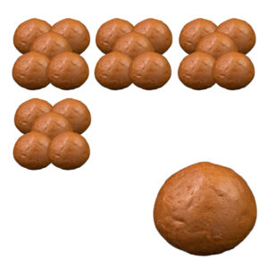 خبز برجر بني صغير وزن 30 جرام