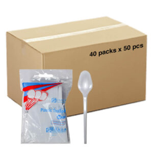 White Plastic Tea Spoon Saada 40packs x 50pcs