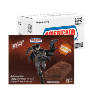 Americana Batman Sandwich Chocolate Cake 96pcsx35g