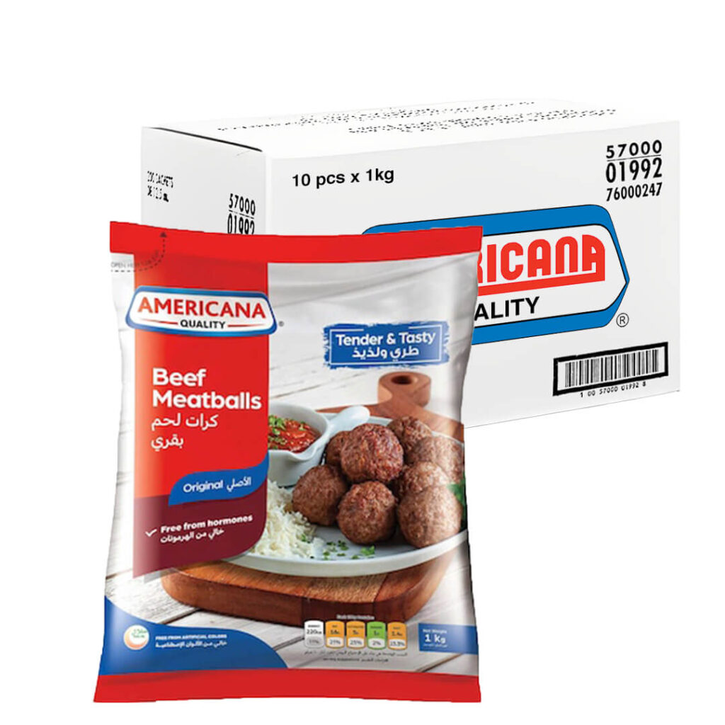 Americana Beef Meatballs 10pcsx1kg - Bulk Supplier In UAE