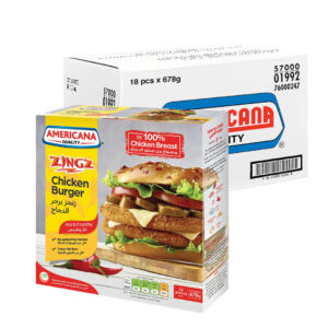 Americana Hot and Crunchy Chicken Burger 18pcs x 678g