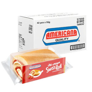 Americana Strawberry Half Swiss Roll 55g