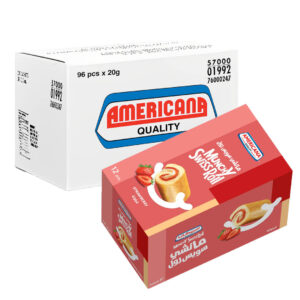 Americana Strawberry Munchy Swiss Roll 20g