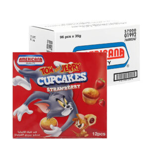 Americana Tom & Jerry Strawberry Cup Cake 96pcs x 35g