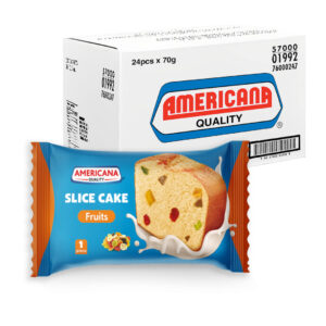 أمريكانا كيك شرائح فانيليا بالفواكه المجففة 70غ
