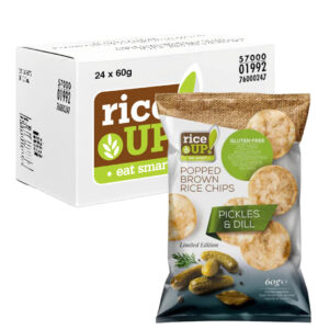 Rice Up Wholegrain Rice Chips Pickles & Dills 24x60g