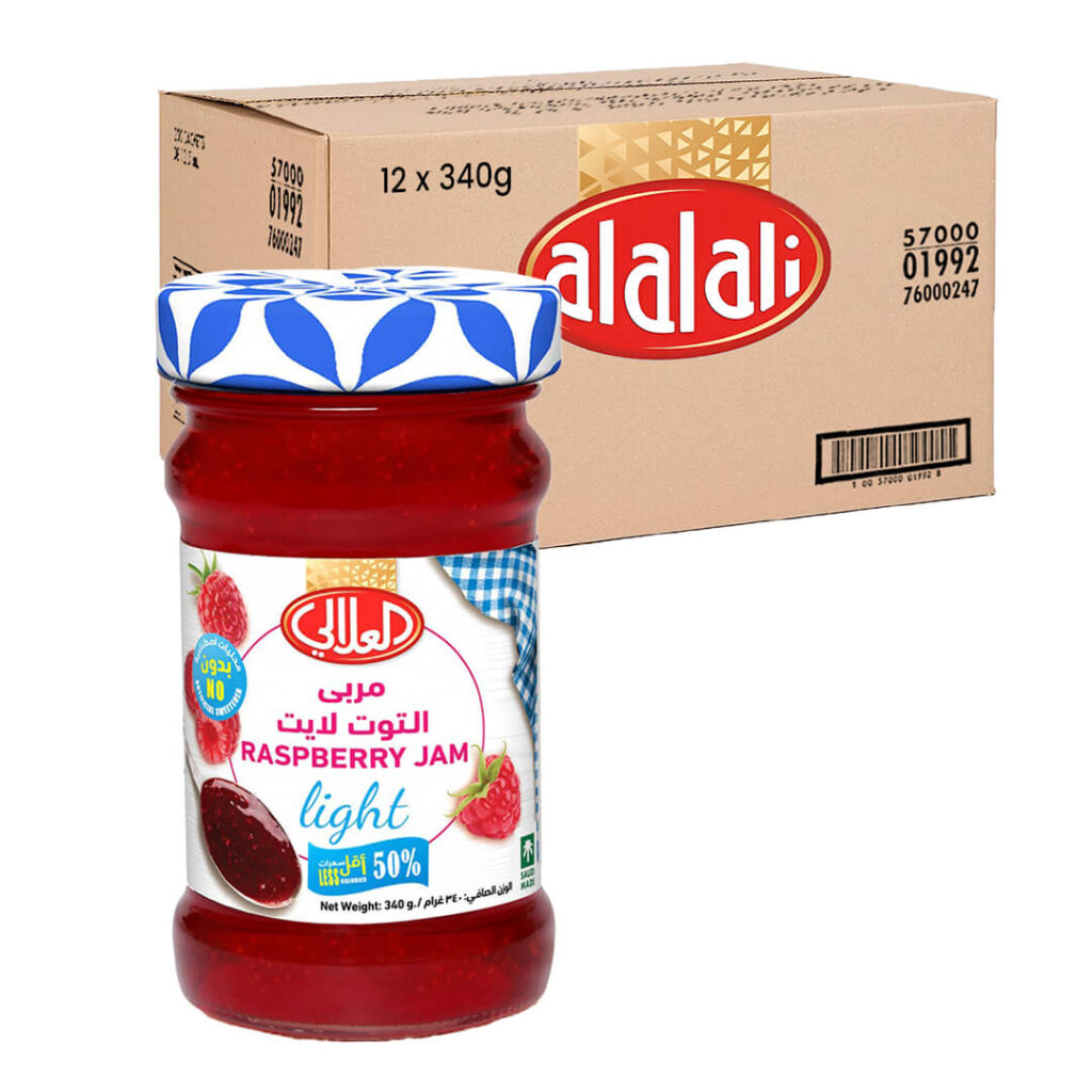 Al Alali Light Raspberry Jam 12x340g - Martoo Wholesale UAE