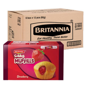 Britannia Strawberry Cake Muffills 6 box x 12pcs x 60g
