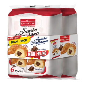 Eurocake Chocolate Jumbo Croissant Value Pack 2x300g