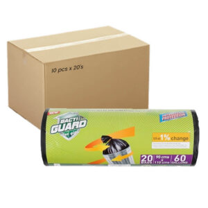 أكياس نفايات سوداء رول باكتي جارد 90×110 سم