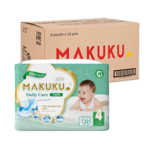 حفاضات لاصق ديلي كير مقاس L-4 ماكوكو