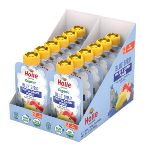 Holle Organic Baby Food Pouch Blue Bird (Pear Apple & Blueberries with Oats)